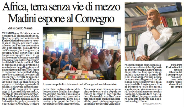 La Provinicia- Articolo del 20 settembre 2015